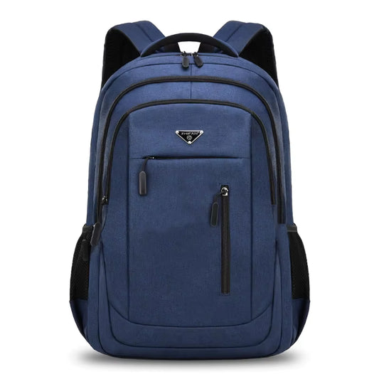 Triangle Logo Backpack Men USB Charging Laptop Bagpack 20 Inch High-Capacity Multifunctional Travel Schoolbag Male Business Sac